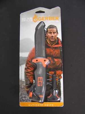 New GERBER BEAR GRYLLS Fixed Blade Ultimate Knife w/ Sheath, Stone, Fire Starter - Image 1 of 4
