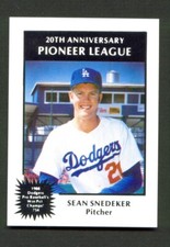 1988 Sport Pro Great Falls DODGERS #20 SEAN SNEDEKER Bryan TEXAS