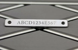 316 Stainless Custom Hull Identification Number Tag HIN TAG HIN PLATE - Picture 1 of 3