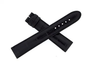 Montblanc Genuino Semi-Mate Semi-Brillante Negro Correa Banda 19mm-17 120-80 Foto 1 de 3