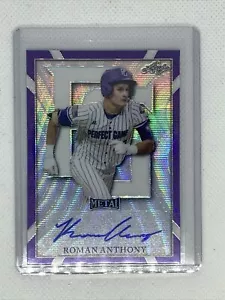 Leaf Metal 2021 juego perfecto Roman Anthony automático refractor de onda púrpura 5/8 - Imagen 1 de 2