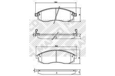 Bremsbelagsatz, Scheibenbremse MAPCO 6889