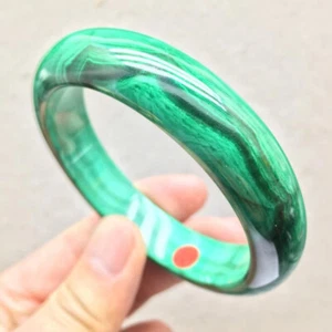 60,5 mm Echte Natürliche Grün Malachit Edelstein Perlen Armband AAAA - Bild 1 von 3