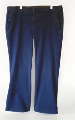 Banana Republic Logan 女式正装裤 18L 海军蓝 Jackson Fit 钩扣眼 — 第 1/4 张图片