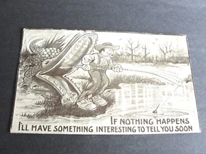 "Wenn nichts passiert, habe ich etwas Interessantes zu erzählen "" -1911 Postkarte." - Bild 1 von 4