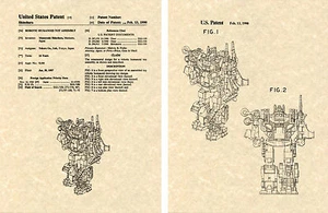 Transformers COMPUTRON US Patent Kunstdruck READY TO FRAME! Combiner Decepticon - Bild 1 von 1