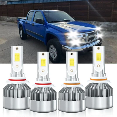 For Isuzu i-370 2007-2008 4x LED Headlight Bulbs Hi Low Beam 6000K 9005 9006 - Изображение 1 из 4