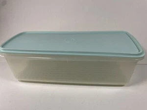 Vintage Tupperware Celeri Veggie Keeper Easy Crisp #782 vert menthe avec insert - Photo 1/5