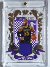 2020 Panini Crown Royale LeBron James #PATCH Game Worn Jersey - Rare