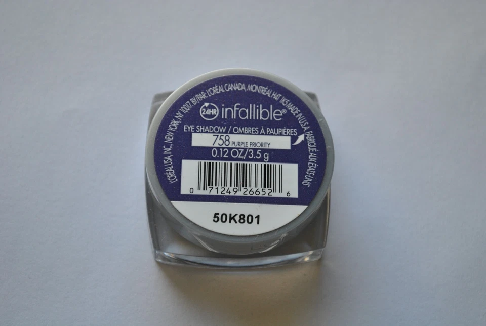 Infallible 758 Purple Priority Eye Shadow .12 Oz Plastic Compact