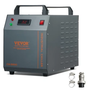 VEVOR CW-3000 Air-cooled Industrial Water Chiller 12L 80W CO2 Laser Tube - Picture 1 of 12