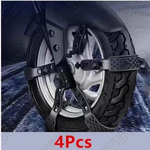4Pcs Anti-Skid Snow Chain Motorcycles Bicycles Wheels Tire Non-slip Snow Chains - Picture 1 of 6
