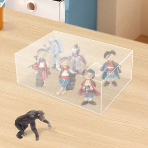 Clear Acrylic Display Box Plastic Square Cube containers Storage Box 35*25*12cm - Picture 1 of 13