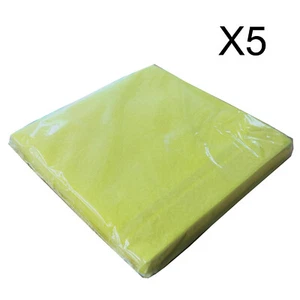 5 packs (25 cloths) YELLOW DUSTER SOFT CLEANING CLOTH car towel van caravan home - Picture 1 of 1