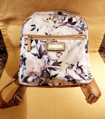 CALVIN KLEIN Backpack (Peony Print Multi) 12" x 11.5" x 6"  - Image 1 of 4