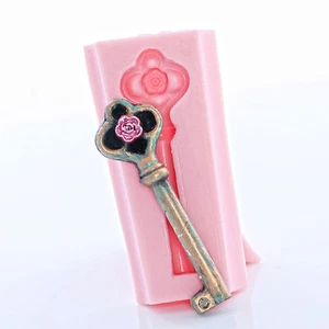 Rose Skelett Schlüssel Silikonform Fondant Schokolade Schmuckform Harz Ton (851) - Bild 1 von 7