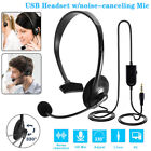3.5mm Wired Headset Single-Ear With Microphone For Call Centre PC Laptop Phone