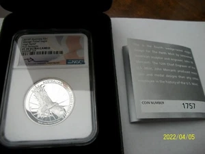 2019 P Australia 1 oz Silver Wedge Tailed Eagle High Relif NGC PF 70 UC Box COA - Picture 1 of 1