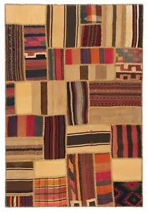 Kelim Patchwork 180x121 CM Handwoven Perserteppich-Orient, Kilim, Carpet, Rug - Picture 1 of 8