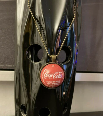 Collana fatta a mano con tappi di bottiglia corona catena sfera birra coca tappo - Immagine 1 di 4