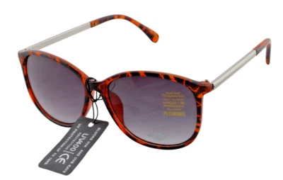 GAFAS DE SOL - Retro Clásico Vintage Marco/Brazos Concha de Tortuga Lente Marrón Degradado Foto 1 de 4