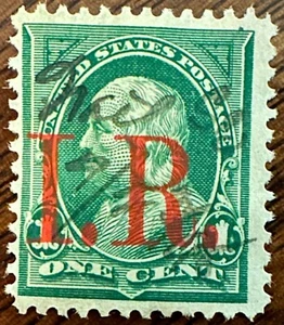 US Stamps #R154 Franklin With I. R. Overprint 1¢ 1898 - Picture 1 of 2