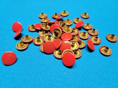 Standard Ring Snaps (Cap only) Red 15 MM 24-4 - Image 1 of 3