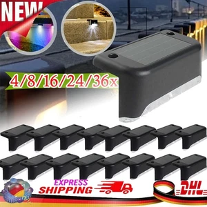 36x luce solare giardino LED luce recinzione lampada da parete illuminazione vialetto luce scale - Foto 1 di 17