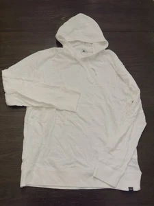 Faherty Hoodie Mens XXL White Sunwashed Slub Cotton Knit Long Sleeve Top NWOT - Picture 1 of 3