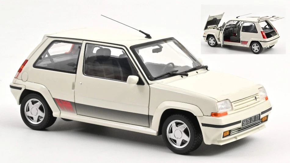 Norev RENAULT SUPERCINQ GT TURBO 1989 PANDA WHITE 1:18 - Immagine 1 di 1