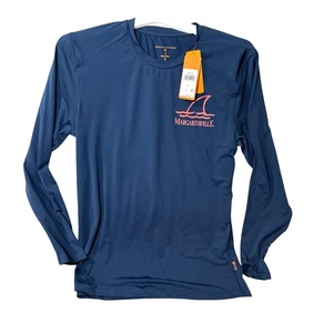 Margaritaville UPF 50 Water Resistant Moisture Wicking Long Sleeve Shirt Blue S - Picture 1 of 4