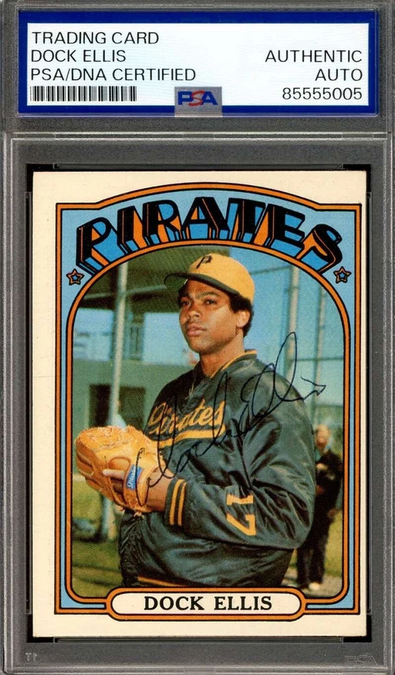 Dock Ellis PSA DNA Vintage Signed 1972 Topps Autograph - Image 1 of 1