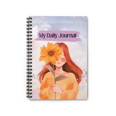 Diario diario espiral niña girasol, cuaderno de 118 páginas para escribir y planificar Foto 1 de 4