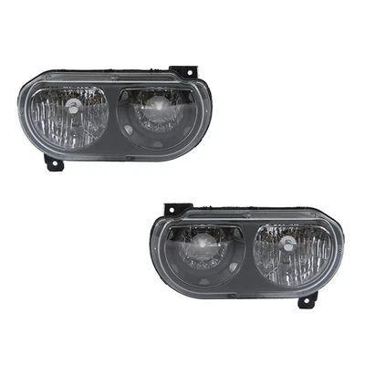 Black Housing Headlights Assembly Fit For Dodge Challenger 2008-2014 Left Right Foto 1 de 4