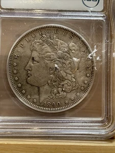 1890-O Morgan Silver Dollar ICG EF40 90% Fine Silver - Picture 1 of 3
