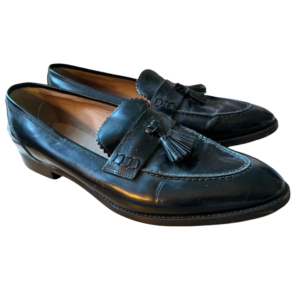 J. Vestido CREW Biella Borla Penny Mocasines Cuero A9861 Mujer Talla 10 Italia Foto 1 de 4