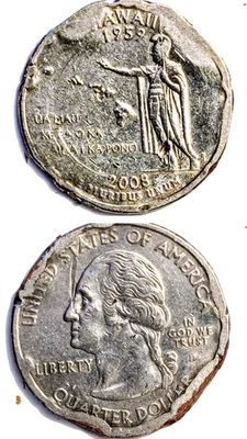 2008-D QUARTER - HAWAII - ERROR - COIN - Image 1 of 4