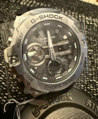 Casio G-Shock G-Steel GST-B400 Series 46.6 mm Stainless Steel Case with Black... - Image 1 of 4