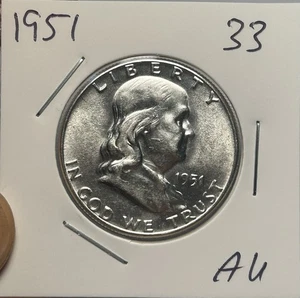 1951 Franklin Half Dollar Coin  - Picture 1 of 2