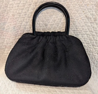 Bolso de mano Vth INGBER de lana negro con asas de plástico  Foto 1 de 4