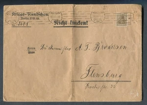 German Reich : Large cover from 1918 - Perfin stamp - Berlin SW - used - Picture 1 of 1