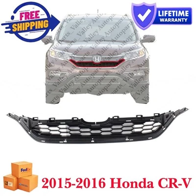 Textured Black Fits 2015-2016 Honda CR-V 4-Door New Front Lower Grille HO1200225 Foto 1 de 4