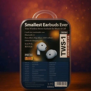 REMAX TWS-1 Smallest Earbuds - High Quality - Picture 1 of 7