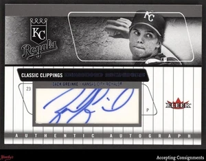 2005 Classic Clippings Diamond Signings Single Blue #ZG Zack Greinke AUTO - Picture 1 of 2