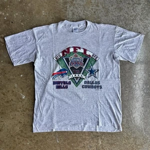 1993 NUEVA COMO NUEVA DE COLECCIÓN Camisa de los Cowboys Bills Super Bowl Salem Ropa Deportiva - Para hombres L - Imagen 1 de 5