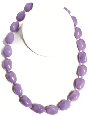 J.Crew 工厂串珠厚链项链亮丁香紫色黄铜 CK639 全新带标签 — 第 1/4 张图片