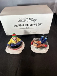 RETIRED 1992 Dept 56 Christmas 2 Piece Set ROUND AND ROUND WE GO Mint Cond - Bild 1 von 7