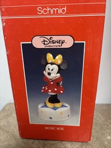 Vintage Schmid handbemalte Minnie Mouse Spieluhr stehend auf Hollywoodstar - Bild 1 von 12