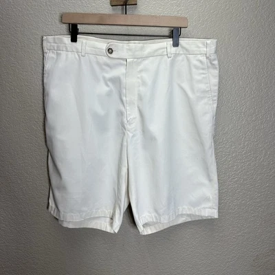 Enro Platinum Chino 短裤男式 36 泰勒打褶棉白色 — 第 1/4 张图片