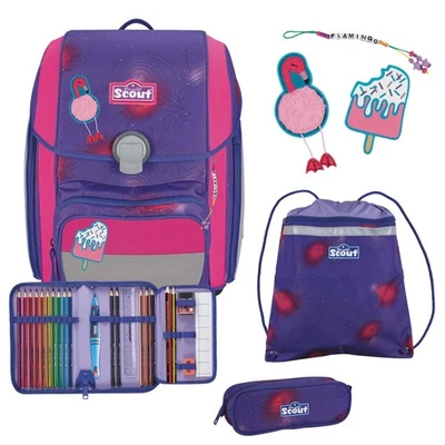 Scout Genius DIN - Schulranzen Set 4 tlg. mit Turnbeutel Summer *NEU* - Bild 1 von 4